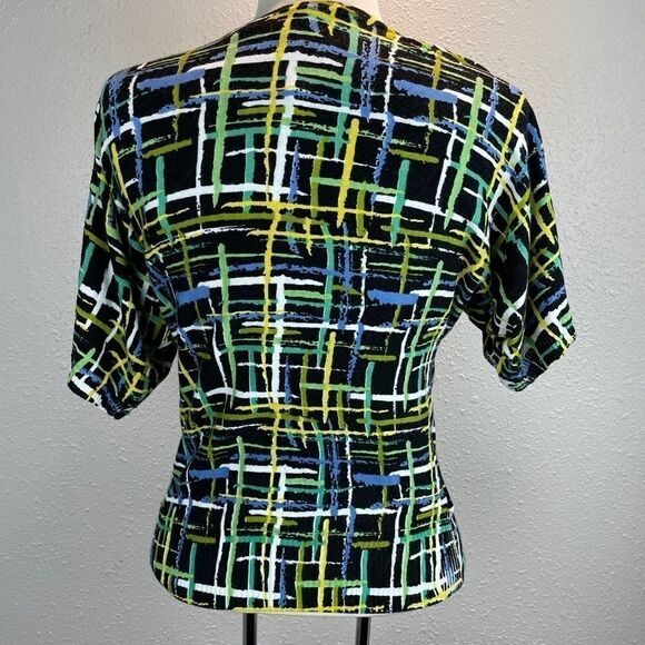 NWT Joseph A. Plaid Print Short Sleeve Top - Picture 5 of 8